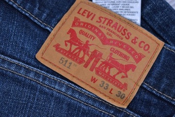 LEVIS 511 Męskie Spodnie Jeansowe Jeansy W33 L30