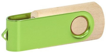 Pendrive Twister 8GB USB2.0 с логотипом гравюры корпус деревянный бамбук 10 шт.