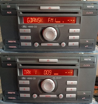 FORD FOCUS MK2 C-MAX FIESTA MK6 FUSION RADIO 6000CD LIFT RED + КОД