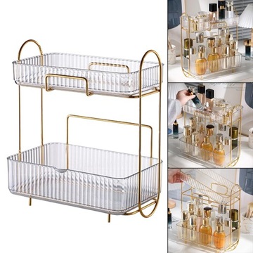 3 Tiers Desktop Organizer Rack Półka do przechowywania clear