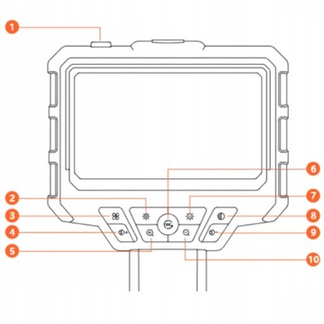 КАМЕРА ДЛЯ ПРОВЕРКИ МАСТЕРСКОЙ ЭНДОСКОП IP67 ДЛЯ ТРУБ 10 м ЖК-дисплей 4,3 дюйма