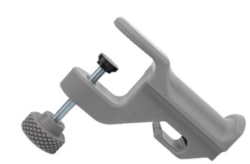 ВЕШАЛКА ДЕРЖАТЕЛЬ ДЛЯ НАУШНИКОВ ПРИКРЕПЕННАЯ К СТОЛУ, МАССИВНАЯ, серая