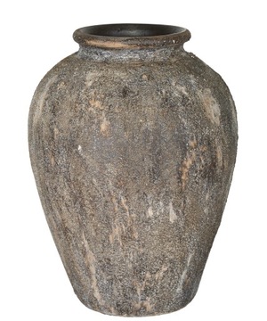 WAZON DONICZKA BRĄZOWY DZBAN RUSTYKALNY40cm BEŻOWY