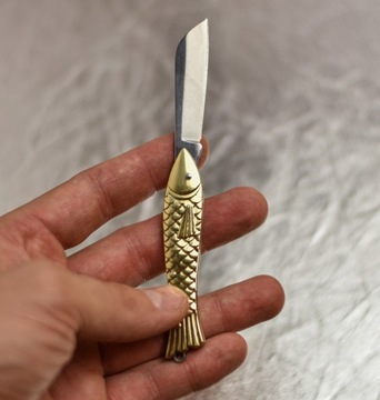 НОЖ СКЛАДНОЙ КАРМАННЫЙ НОЖ ЗОЛОТАЯ РЫБКА ПОДАРОК ​​ДЛЯ РЫБАЛКИ
