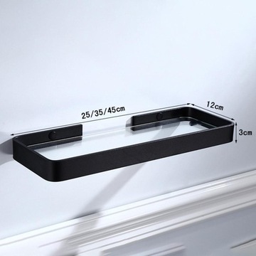 Półka łazienkowa Półka szklana Kosz do