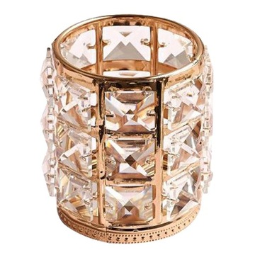 Crystal Bling Makeup Brush Holder Tubka Organizer Pudełko do przechowywania Złoty S