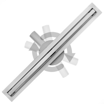 SWISS MEYER LINEAR слив для душа 80 см SLIM 360 поворотный