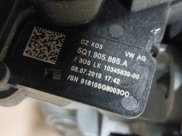 AUDI A1 82A SPÍNACÍ SKŘÍŇKA KLÍČEK VLOŽKY 82A837220 5Q1905865A