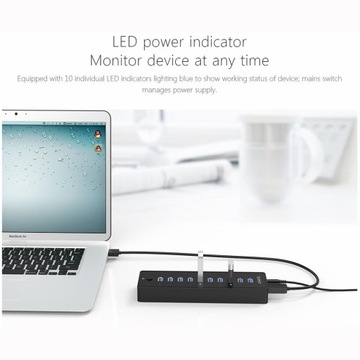 ORICO P10-U3-V1 Концентратор с 10 портами USB 3.0