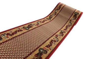 SKANDYNAWSKI CHODNIK DYWANOWY 120 cm - KRATKA BORDO