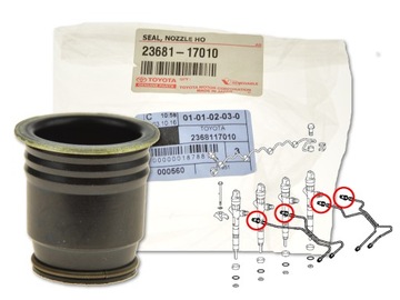 USZCZELNIACZ WTRYSKIWACZA 23681-17010 OE TOYOTA