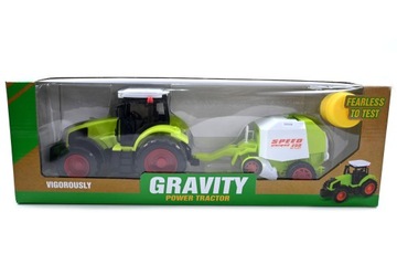 TRAKTOR Z PRZYCZEPĄ PRASA ROLUJĄCA SŁOMA BELE MASZYNA ROLNICZA CIĄGNIK