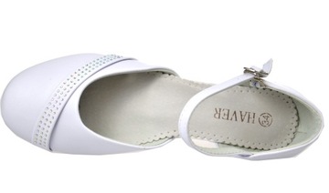 %New% PANTOFELKI Komunijne Obcas Wsuwane BIAŁE r35