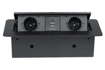 РОЗЕТКА СКРЫТА В СТОЛЕШНУЮ РОЗЕТКУ + 2 USB.