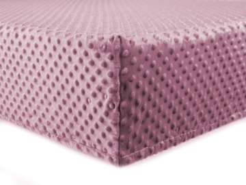Prześcieradło z gumką minky róż retro materac 140x200cm nie kulkuje się