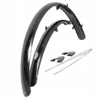 ВЕЛОСИПЕДНЫЕ КРЫЛЬЯ С КОМПЛЕКТОМ БРЫЗГОВИН ПЕРЕДНИЕ ЗАДНИЕ ORION ВИНИЛ 26 x 53 мм