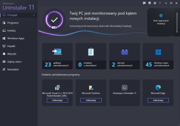 Деинсталлятор 11 программы Ashampoo
