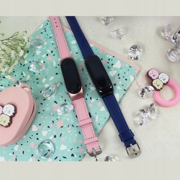 Браслет для Xiaomi Mi Band 5 6, элегантный кожаный ремешок, черно-коричневая кожа