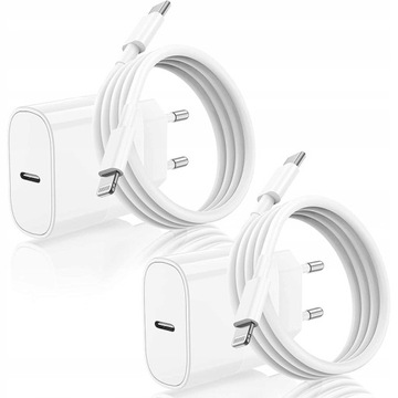 ЗАРЯДНОЕ УСТРОЙСТВО USB-C, 20 Вт, КАБЕЛЬ 2 м ДЛЯ IPHONE 11 12 13
