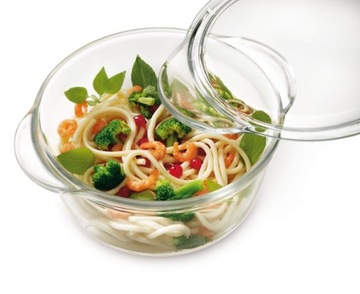 SIMAX КРУГЛЫЙ СТЕКЛЯННЫЙ КАСТРОУСТОЙЧИВЫЙ СОсуд С КРЫШКОЙ 1,8 Л (1,5+0,3)