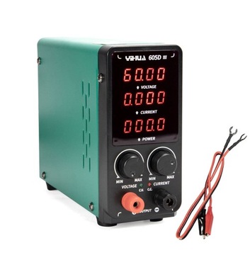 Zasilacz laboratoryjny YIHUA 605D-III pojedynczy 60V 5A 300W LED kompaktowy