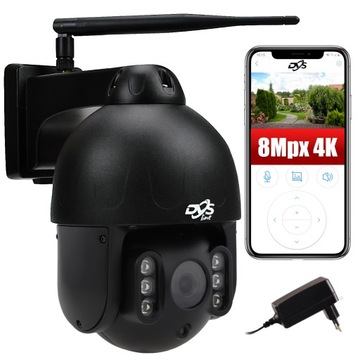 BEZPRZEWODOWA KAMERA OBROTOWA IP WIFI 8Mpx CZARNA