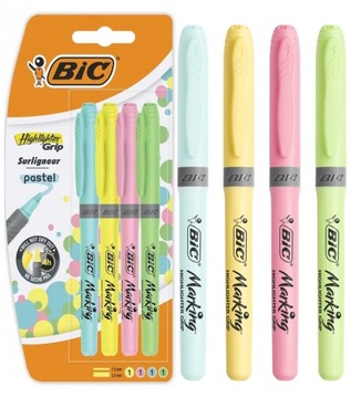 Zestaw zakreślacze pastelowe BIC 4 szt. High. Grip