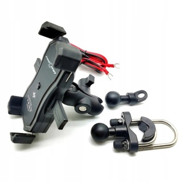 MC1W UCHWYT MOTOCYKLOWY Z ŁADOWARKĄ INDUKCYJNĄ WSTRZĄSOODPORNY 15W