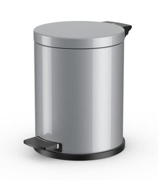 S38 Hailo Solid M Корзина отдельностоящая, серебристая, 12 л