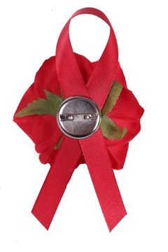 Kotylion przypinka róża materiałowa biały róż studniówka bal panieński