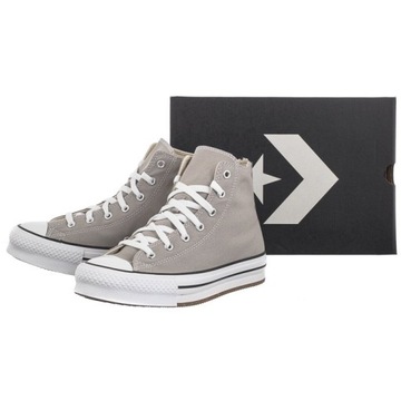 Buty Trampki na Platformie Converse CTAS Eva Lift Hi Totally Szare