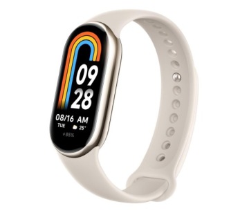 Смарт-браслет Xiaomi Mi Band 8 бежевого цвета с Bluetooth SpO2 5 ATM