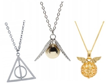 ZESTAW HARRY POTTER INSYGNIA ZNICZ ZŁOTY 3 SZT