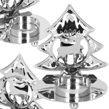 СЕРЕБРЯНЫЙ ГЛАМУРНЫЙ ПОДСВЕЧНИК TEALIGHT 10см ДЛЯ СТОЛИКА