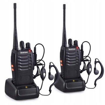 2x WALKIE TALKIE BAOFENG BF888S PMR SŁUCHAWKI