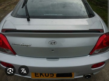 HYUNDAI COUPE II TIBURON VÍKO KUFRU KUFRU GK STŘÍBRNÁ Z SKLO (OKNO)