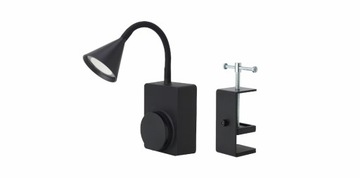 IKEA TAGVIRKE Reflektor LED z klipsem, na baterie/można przyciemniać czarny