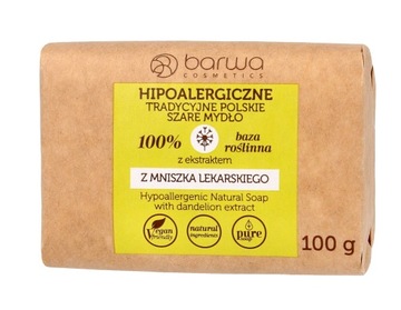 Barwa hipoalergiczne tradycyjne szare mydło z mniszkiem lekarskim 100g