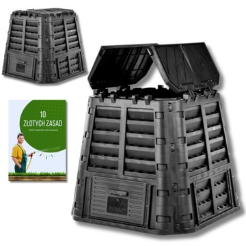 Super KOMPOSTOWNIK OGRODOWY całoroczny 480L komory MODEL 2024 + GRATIS