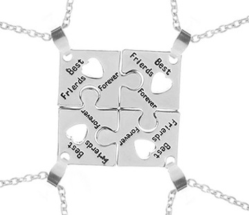 NASZYJNIK PUZZLE BFF 4 PRZYJACIÓŁEK BFF GRAWER