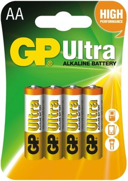 Батарейки GP ULTRA ALKALINE LR06 AA 1,5 В — 4 шт.