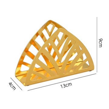 Gold-plated square stainless steel napkin holder, towel holder,