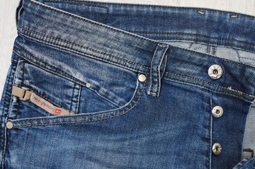 DIESEL BELTHER JEANS spodnie męskie granatowe PREMIUM 34/30 pas 90