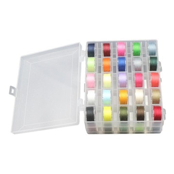 50 sztuk szpulek i nici do szycia z etui do B