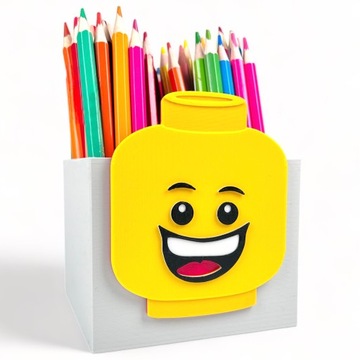 Organizer na biurko na kredki 3D w stylu klocków Lego Prezent na urodziny