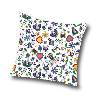 Poszewka 40x40 Bawełniana Biała Kaszuby