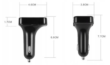 ЗАРЯДНОЕ УСТРОЙСТВО BLUETOOTH FM-ПЕРЕДАТЧИК 2xUSB MP3 SD LCD