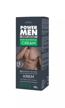 JOANNA POWER MEN Krem do depilacji ciała KONOPIE, 150 g