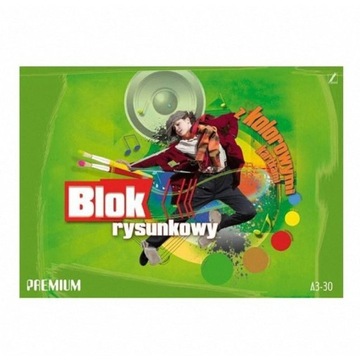 Blok rys. kolorowy A3 30k PREMIUM KRESKA