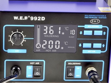 Паяльная станция HOTAIR WEP 992D + жало 900M, флюс 223, мат